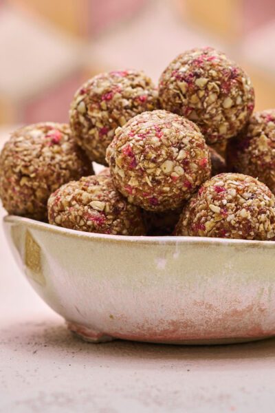 no bake lemon cranberry oat energy balls recipe