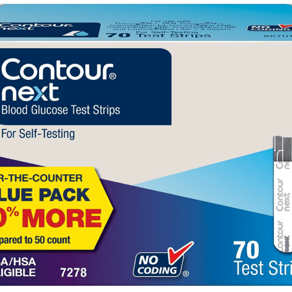 Contour Next Blood Glucose Test Strips (70-Count) - Convenient Blood Sugar Test Strips for Diabetes and Glucose Monitoring