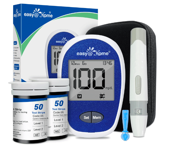 Easy@Home Blood Glucose Monitor Kit: Diabetes Testing Kit