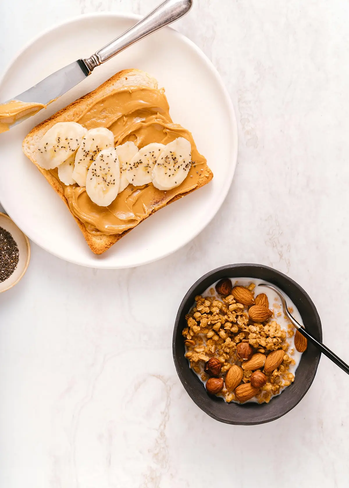 banana toast and almonds - what to do if you have hypoglycemia