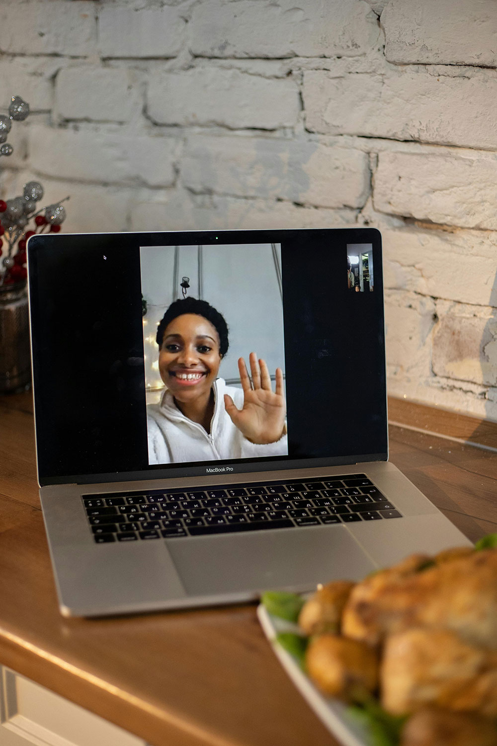 black woman virtual diabetes nutrition counseling visit on laptop