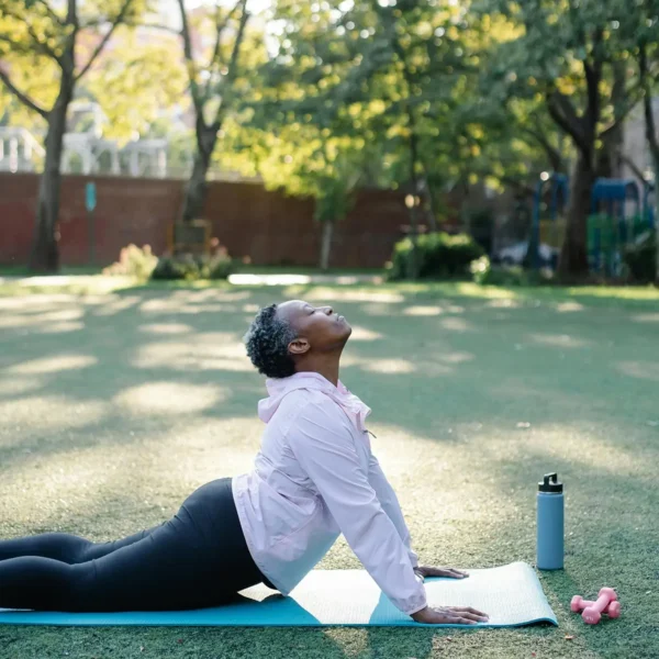 woman stretching movement hacks for blood sugar