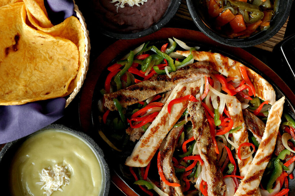 chicken fajitas with corn and guac - keeping cultural foods with diabetes